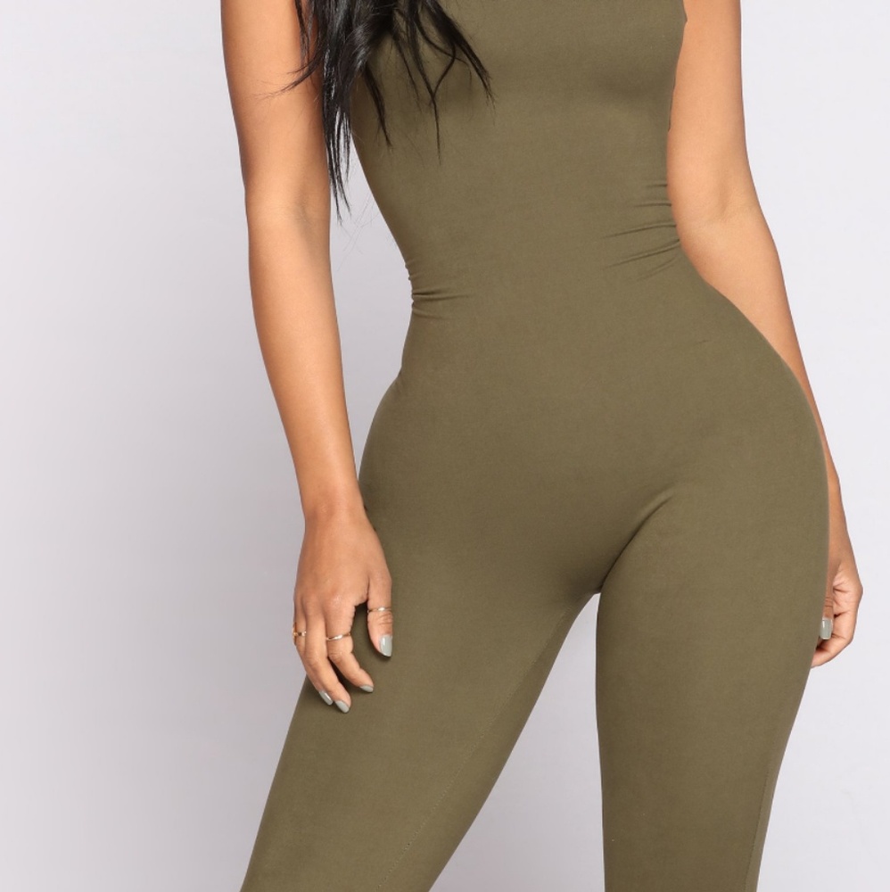 Fashion Nova Olive jumpsuit